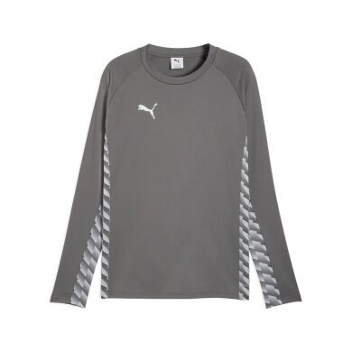 Puma Sport-Langarmshirt teamLIGA26 Training Sweat (100% rec. Polyester, atmungsaktiv) grau Herren