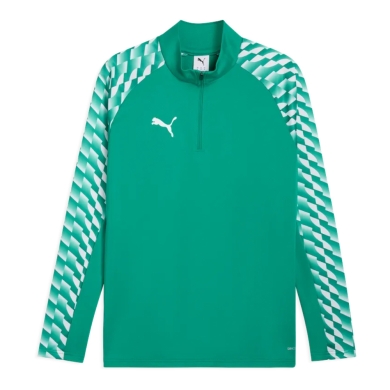Puma Sport-Langarmshirt teamLIGA26 Training 1/4 Zip Top (100% rec. Polyester, atmungsaktiv) grün Herren