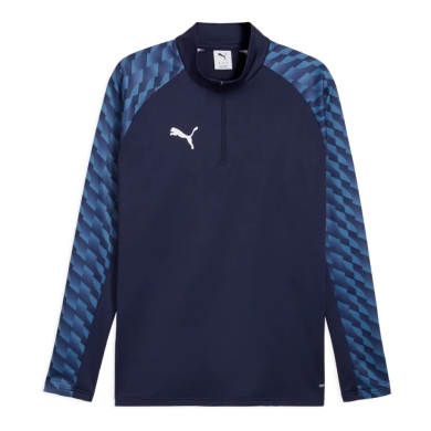 Puma Sport-Langarmshirt teamLIGA26 Training 1/4 Zip Top (100% rec. Polyester, atmungsaktiv) navyblau Herren