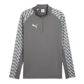 Puma Sport-Langarmshirt teamLIGA26 Training 1/4 Zip Top (100% rec. Polyester, atmungsaktiv) grau Herren