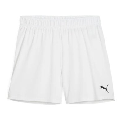 Puma Sporthose teamGOAL Shorts (100% rec. Polyester) kurz weiss Damen