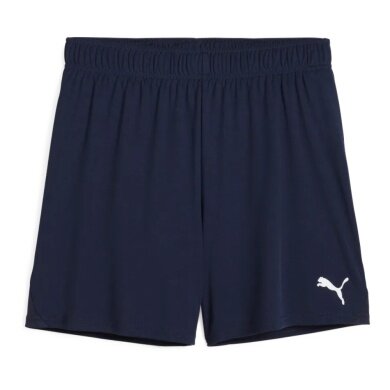 Puma Sporthose teamGOAL Shorts (100% rec. Polyester) kurz navyblau Damen