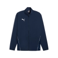 Puma Sportjacke teamGOAL Sideline Jacket (100% rec. Polyester, atmungsaktiv) navyblau Herren