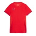 Puma Trainings-Shirt teamGOAL Matchday Jersey (100% rec. Polyester) kurzarm rot Damen