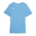 Puma Trainings-Shirt teamGOAL Matchday Jersey (100% rec. Polyester) kurzarm hellblau Damen