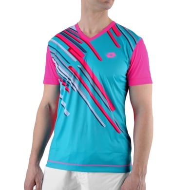 Lotto Tennis-Tshirt V-Neck Slade fluogloss Herren