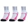 Rohner Basic Tagessocken Sneaker Sport weiss/pink - 3 Paar