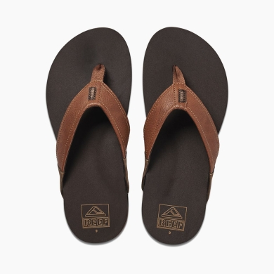 Reef Zehensandalen Newport Tan dunkelbraun Herren