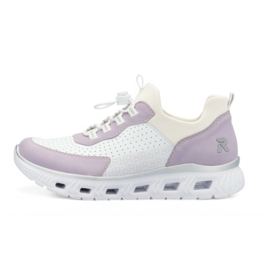 Rieker Sneaker (Kunstleder) M6067-30 weiss/lila Damen