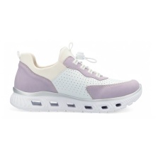 Rieker Sneaker (Kunstleder) M6067-30 weiss/lila Damen
