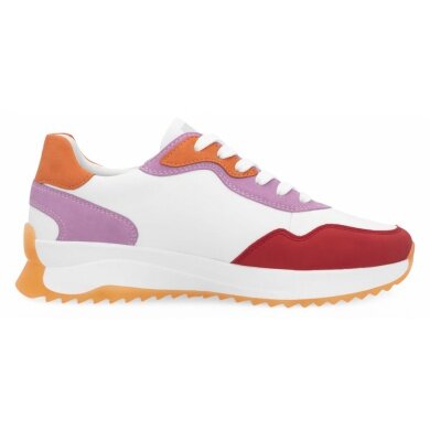 Rieker Sneaker (Glattleder) W1308 weiss/rot/rosa/orange Damen