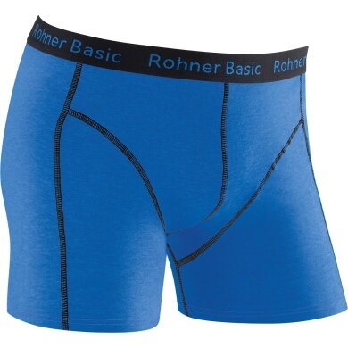 Rohner Boxershort Basic Unterwäsche blau/schwarz Herren - 1 Stück