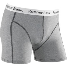 Rohner Boxershort Basic Unterwäsche grau/schwarz Herren - 1 Stück