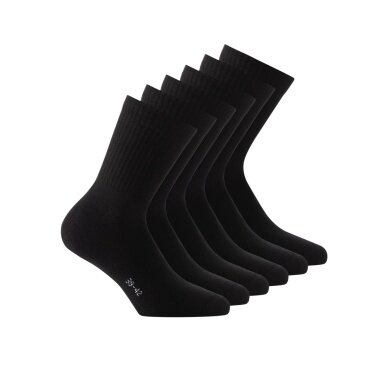 Rohner Tennissocken Crew Basic (superweich) schwarz - 3 Paar