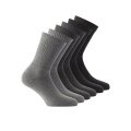 Rohner Tennissocken Crew Basic (superweich) hellgrau/grau/dunkelgrau - 3 Paar