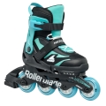 Rollerblade Inline Skates Microblade (Rollen: 72mm/80A, Kugellager: SG3) schwarz/hellblau Kinder