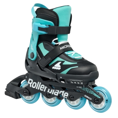 Rollerblade Inline Skates Microblade (Rollen: 72mm/80A, Kugellager: SG3) schwarz/hellblau Kinder