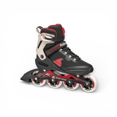 Rollerblade Inline Skates Macroblade 84 (Rollen: 84mm/84A, Kugellager: SG7) schwarz/sand/rot Herren