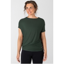 super natural Sport-/Freizeitshirt Yoga Loose Tee dunkelgrün Damen