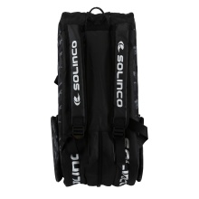 Solinco Racketbag Tour Team Camo (Schlägertasche, 3 Hauptfächer, Thermofach, Schuhfach) schwarz 15er