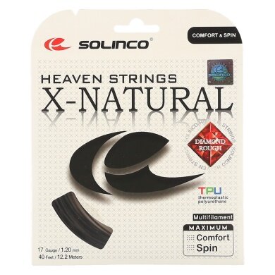 Solinco Tennissaite X Natural (Armschonung+Touch) schwarz 12m Set