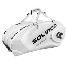 Solinco Tennis-Racketbag Tour Team Whiteout (Schlägertasche, 3 Hauptfächer, Thermofach, Schuhfach) weiss 15er