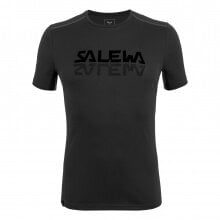Salewa Outdoor-Funktions-Tshirt Graphic Dry (schnelltrocknend, 2-Wege-Stretch) Kurzarm schwarz Herren
