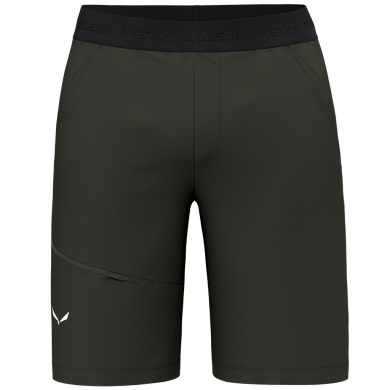 Salewa Trekking-Wanderhose Puez 4 Short (4-Wege-Stretch) kurz olivegrün Herren