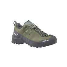 Salewa Wanderschuhe Wildfire Leather 2 GTX (Zustieg, Nubukleder, wasserdicht) grün/schwarz Herren