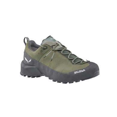 Salewa Wanderschuhe Wildfire Leather 2 GTX (Zustieg, Nubukleder, wasserdicht) grün/schwarz Herren
