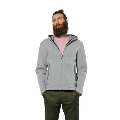 Salewa Wolljacke Fanes Sarner Full-Zip (aus alpinem Wollstrick, warm) silber/grau melange Herren