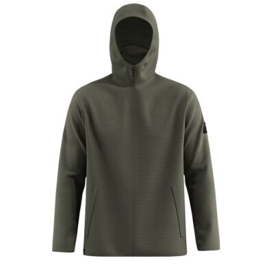 Salewa Wolljacke Fanes Sarner Full-Zip (aus alpinem Wollstrick, warm) dunkelgrün melange Herren