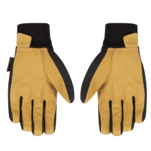 Salewa Softshellhandschuhe Ortles Dst mit Lederhandfläche - strapazierfähig, atmungsaktiv - schwarz/gelb Damen