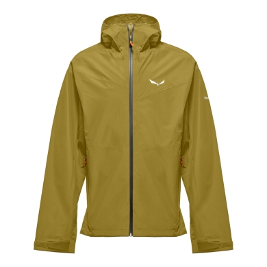 Salewa Trekking-Wanderjacke Puez Powertex (2,5-Lagen Hardshelljacke, wind- und wasserdicht) olive oil Herren