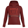 Salewa Kapuzenpullover Simple Dry Hoodie (Baumwolle-Mischung, warm, schnelltrocknend) weinrot Kinder