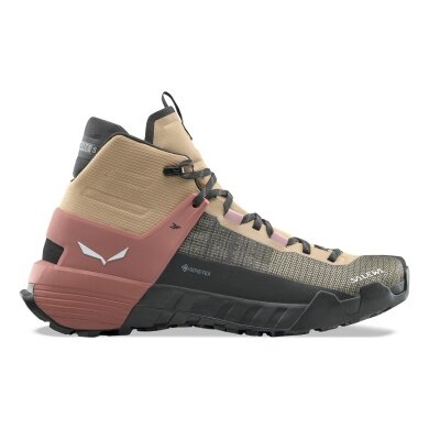 Salewa Wanderschuhe Wildfire NXT MID GTX (Zustieg/Speed-Hiking, wasserdicht) beige/rot/grau Damen