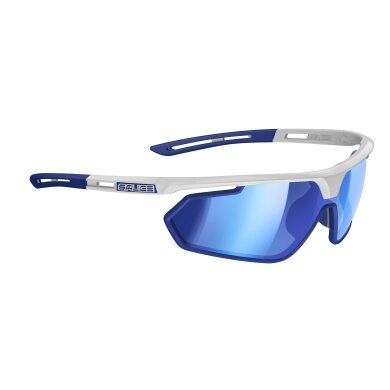 Salice Sonnenbrille Radbrille 018RW (Glasscheibe: Hydrophobic RW Blau) weiss/blau - 1 Brille