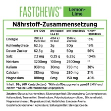 SaltStick FastChews Nahrungsergänzungsmittel (Salz-, Mineralstoffen und Kohlenhydrate) Lemon/Lime 60 Stück Dose