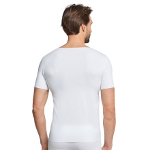 Schiesser T-Shirt Seamless V-Ausschnitt Laser Cut Kurzarm (Interlock, nahtlos) Unterwäsche weiss Herren