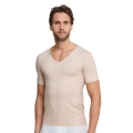 Schiesser T-Shirt Seamless V-Ausschnitt Laser Cut Kurzarm (Interlock, nahtlos) Unterwäsche beige Herren