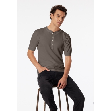 Schiesser Freizeit Tshirt Revival Karl-Heinz Kurzarm claybraun Herren