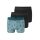 Schiesser Unterwäsche Boxershorts 95/5 Webgummibund 925 Herren-Shorts schwarz/grün Herren - 3 Stück
