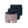 Schiesser Unterwäsche Boxershorts 95/5 Webgummibund 926 Herren-Shorts dunkelblau/braun Herren - 3 Stück