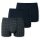 Schiesser Unterwäsche Boxershorts 95/5 Organic Cotton dunkelblau gemustert Herren - 3 Stück