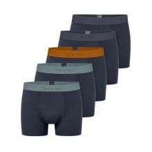 Schiesser Unterwäsche Boxershorts 95/5 Organic Cotton Webgummibund mehrfarbig dunkelblau Herren - 5 Stück