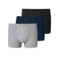 Schiesser Unterwäsche Boxershorts 95/5 Organic Cotton mehrfarbig blau/grau/schwarz Herren - 3 Stück