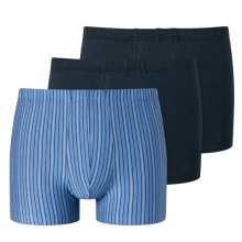 Schiesser Unterwäsche Boxershorts 95/5 Organic Cotton mehrfarbig dunkelblau/blau Herren - 3 Stück