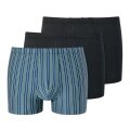 Schiesser Unterwäsche Boxershorts 95/5 Organic Cotton mehrfarbig blau/schwarz Herren - 3 Stück