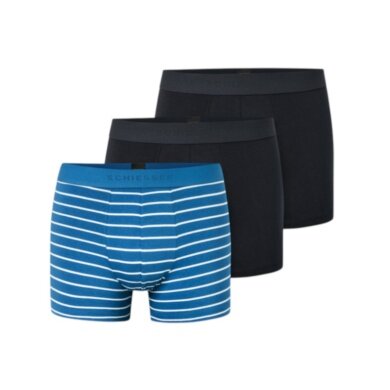 Schiesser Unterwäsche Boxershorts 95/5 Webgummibund 910 dunkelblau/blauweiss gestreift Herren - 3 Stück