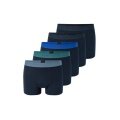 Schiesser Unterwäsche Boxershorts 95/5 Organic Cotton Webgummibund dunkelblau Herren - 5 Stück